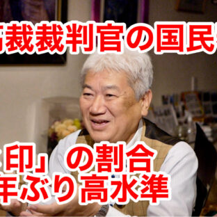 ◆「最高裁裁判官の国民審査「✖️印」の割合、30年ぶり高水準 vol.347」