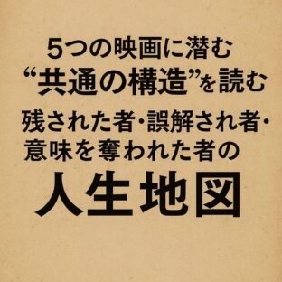 【第9回】5つの映画に潜む“共通の構造”を読む ─残された者・誤解された者・意味を奪われた者の人生地図