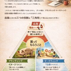 出版社から見たブランディング・マーケティング・広告の三角形