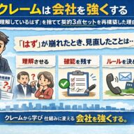 クレームは会社を強くする—「相手は理解しているはず」を捨てて契約3点セットを再構築した理由