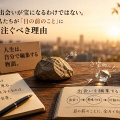 【人生の編集力】すべての出会いが宝になるわけではありません。それでも私たちが「目の前のこと」に全力を注ぐべき理由