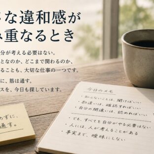 人を責めずに、筋は通す